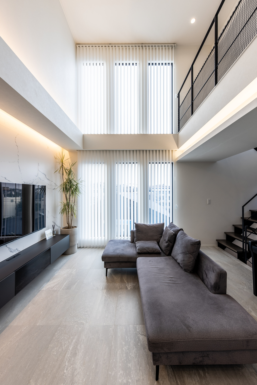 方位に左右されない、快適なリビング