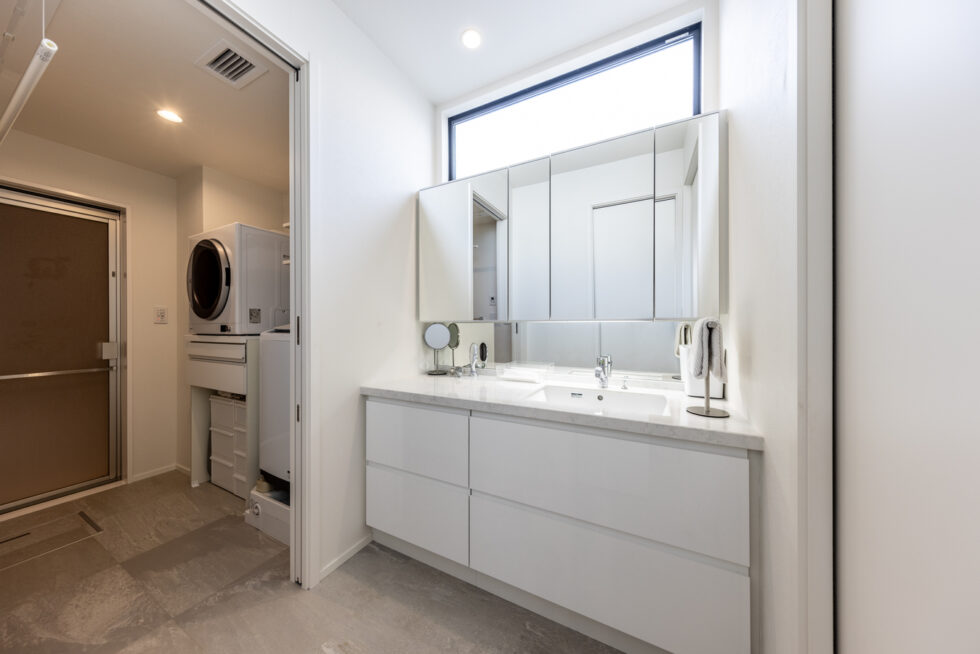 家事動線が整った洗面・浴室まわり